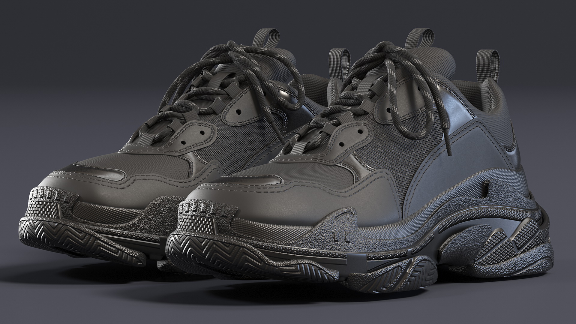 Sneakers Black 3D model