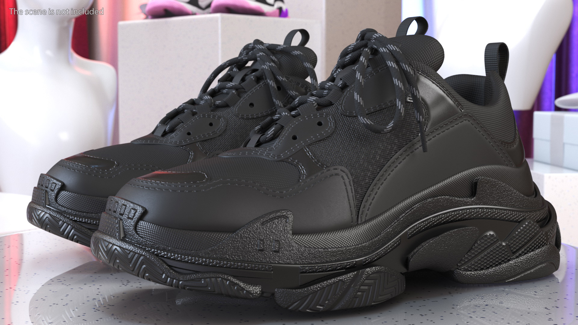 Sneakers Black 3D model