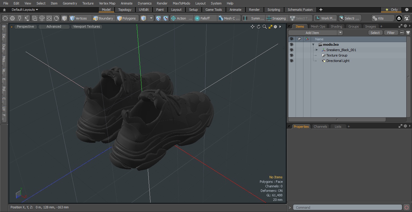 Sneakers Black 3D model