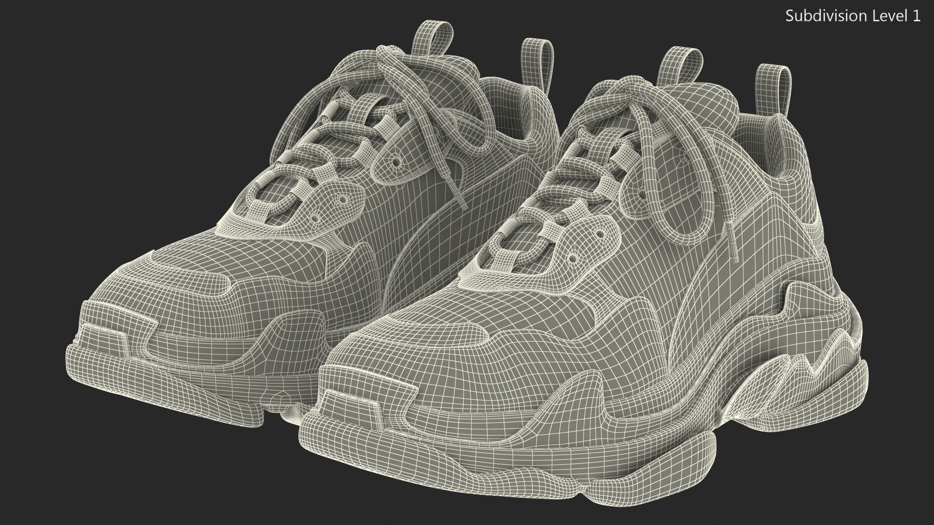 Sneakers Black 3D model