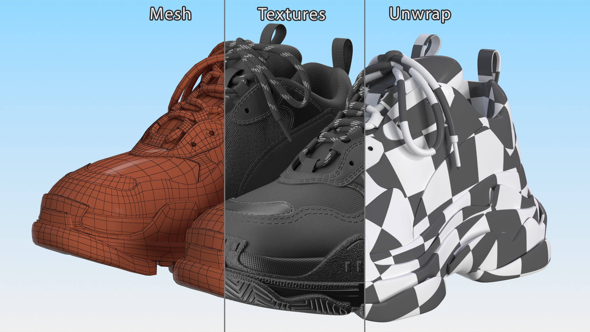 Sneakers Black 3D model