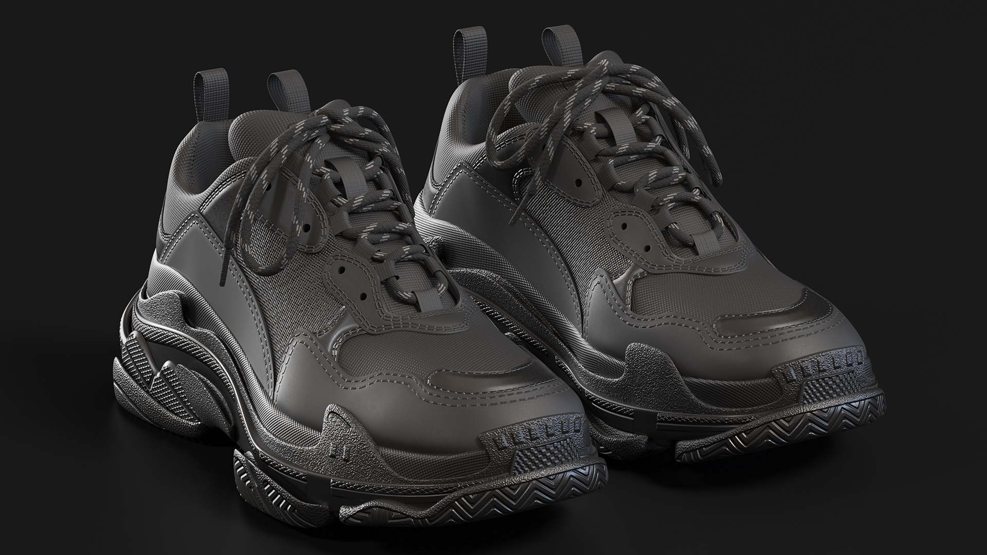Sneakers Black 3D model