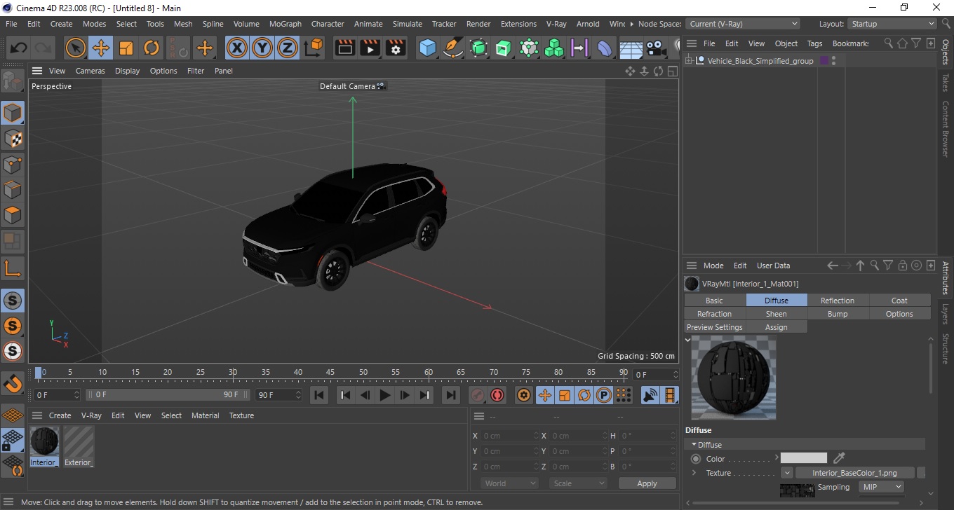 Vehicle Black Simplified 3D model