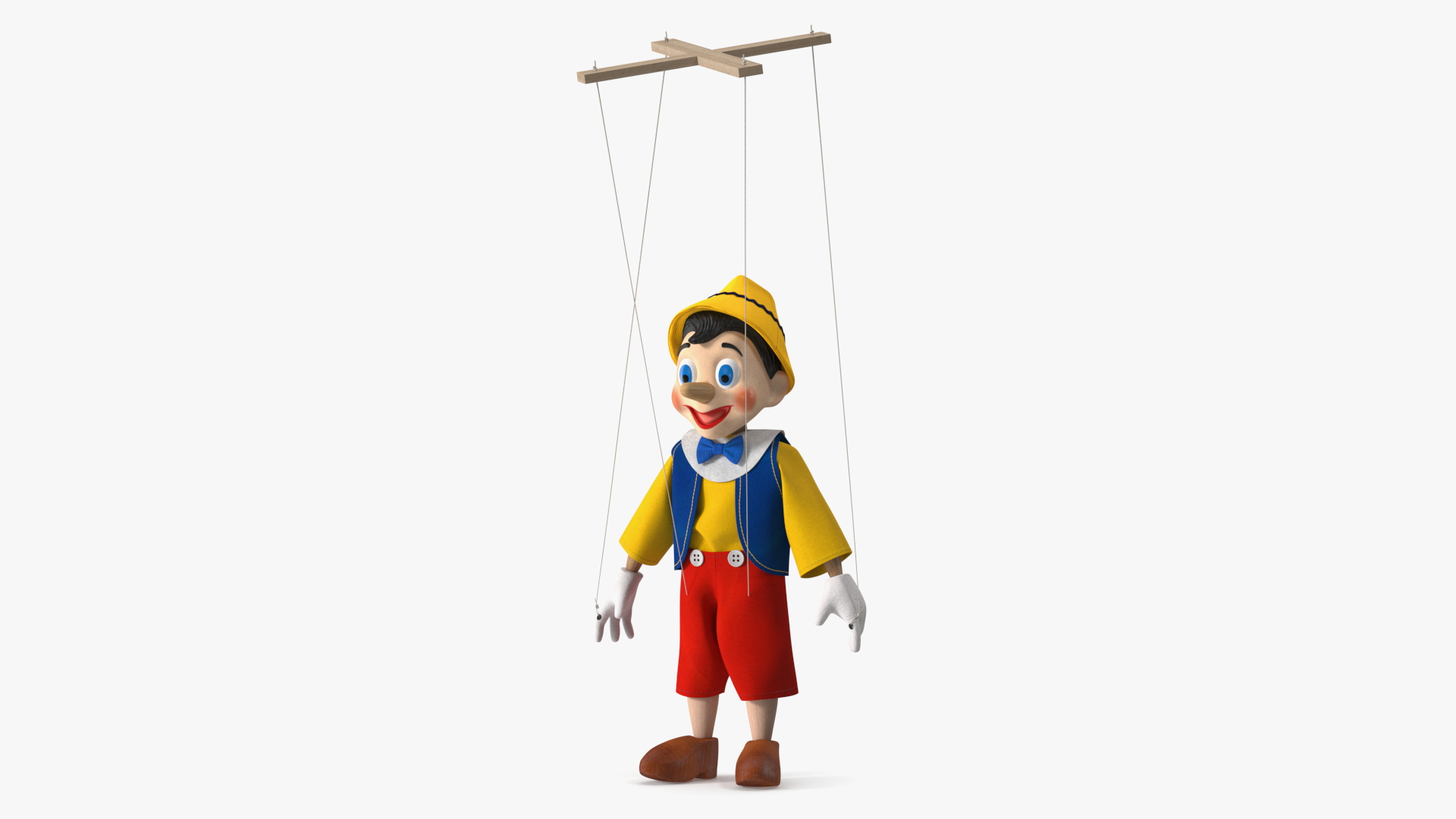 Pinocchio Wooden Marionette Figure 3D model