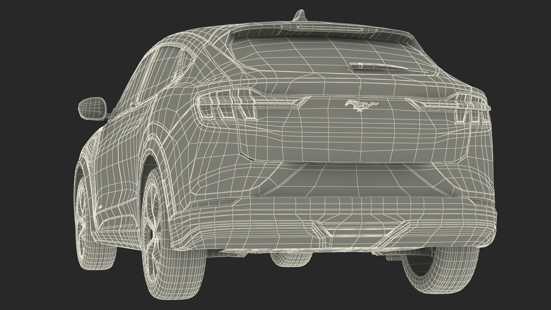 3D model Mustang Mach-E Simple Interior
