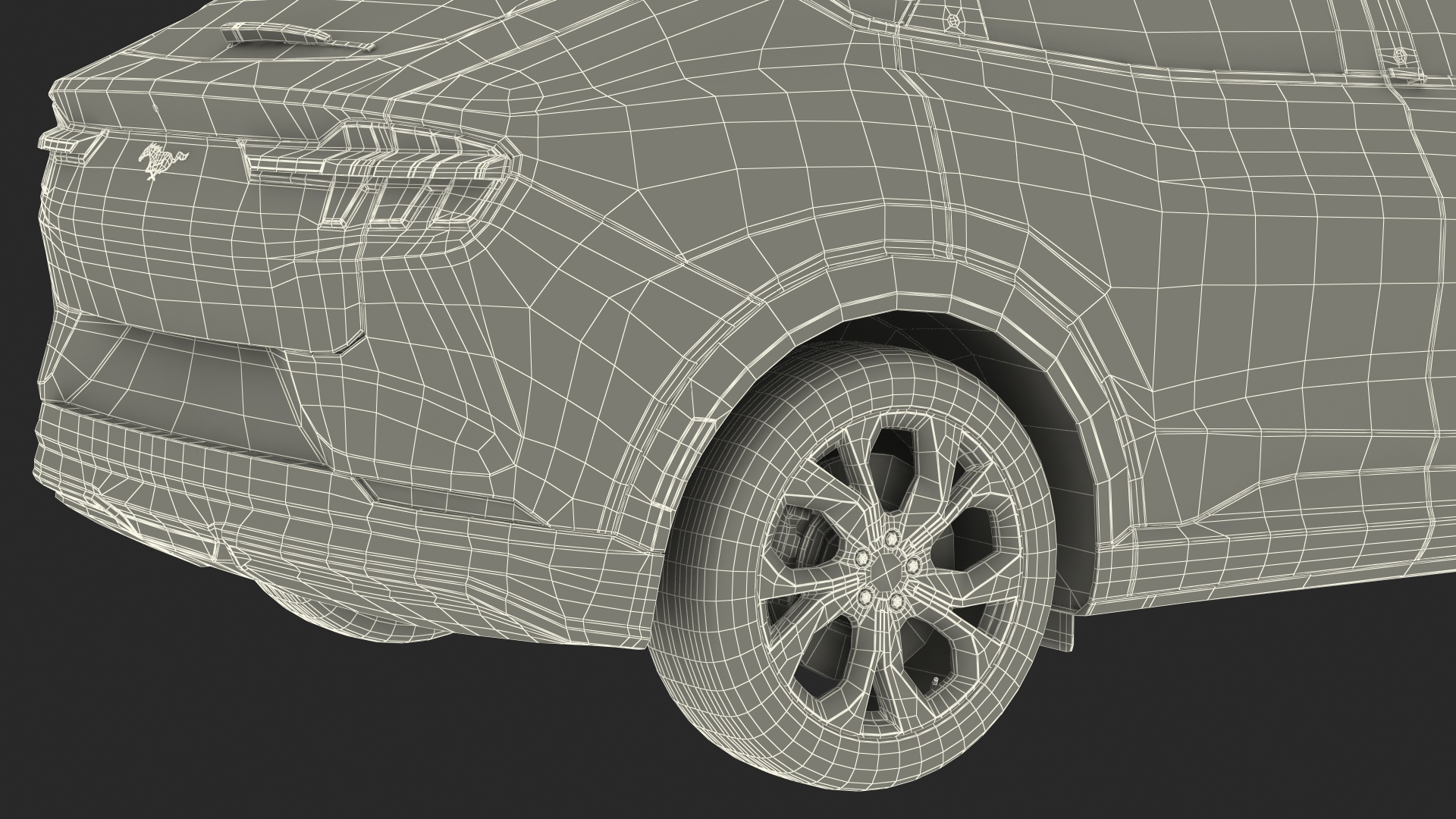 3D model Mustang Mach-E Simple Interior