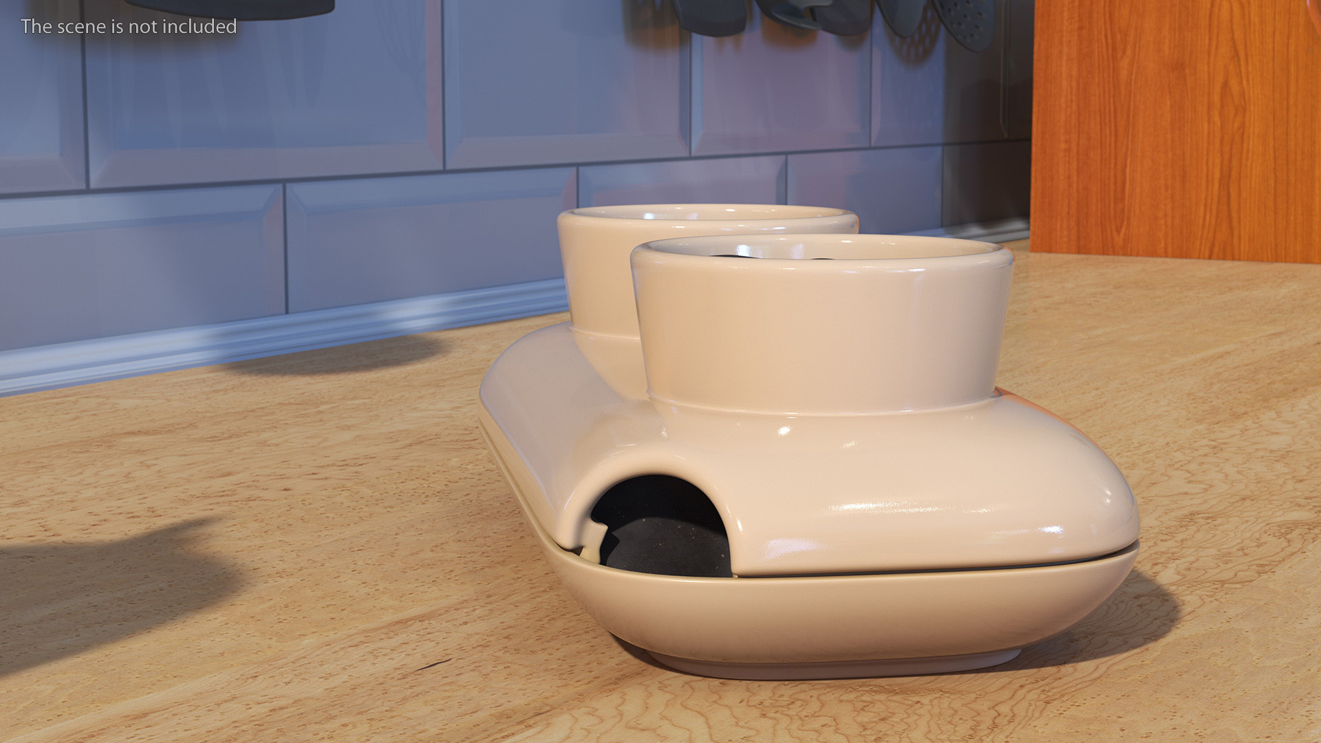 3D model Sagaform Double Herb Pot Beige