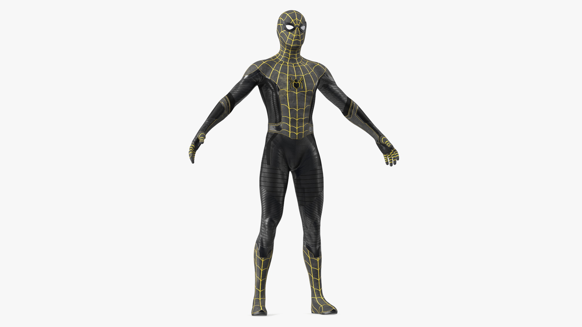 3D Spiderman Black Suit Neutral Pose model