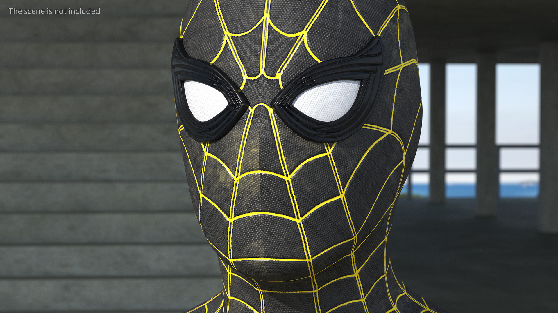 3D Spiderman Black Suit Neutral Pose model