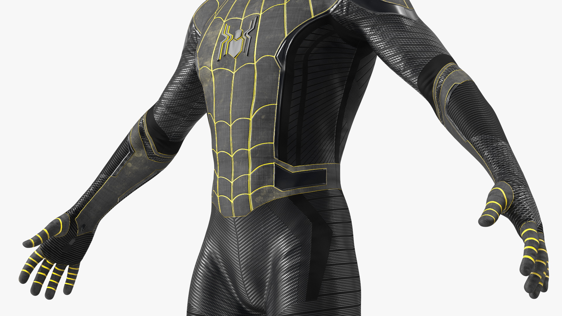 3D Spiderman Black Suit Neutral Pose model