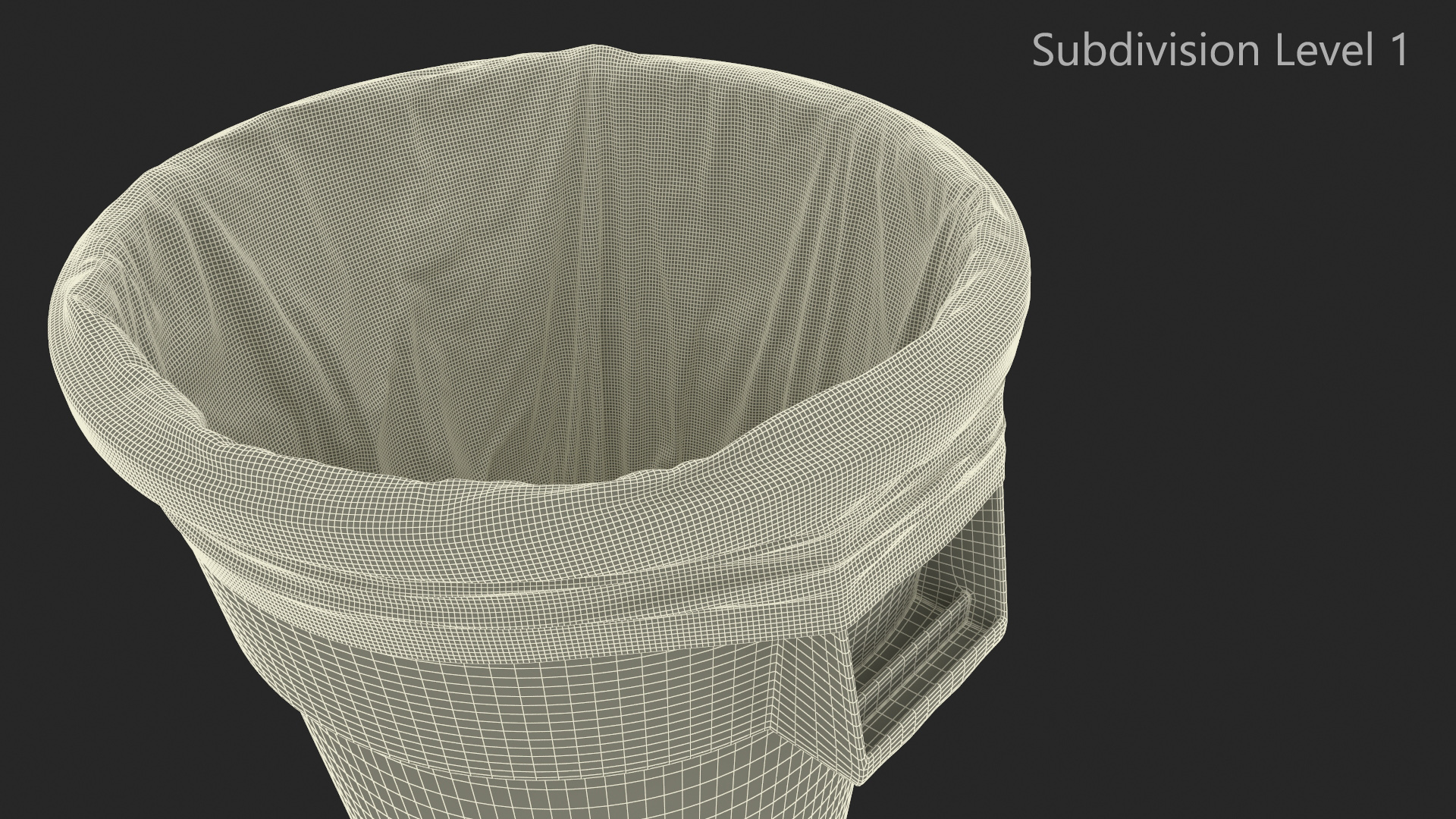 3D model Trash Bin with a Bag