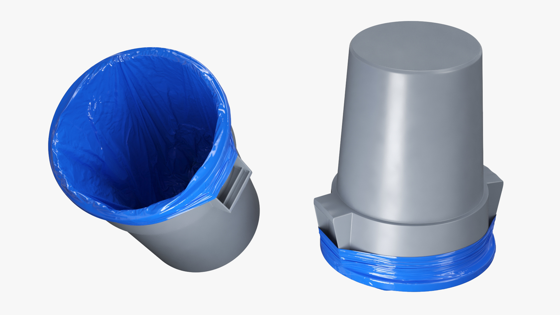 3D model Trash Bin with a Bag