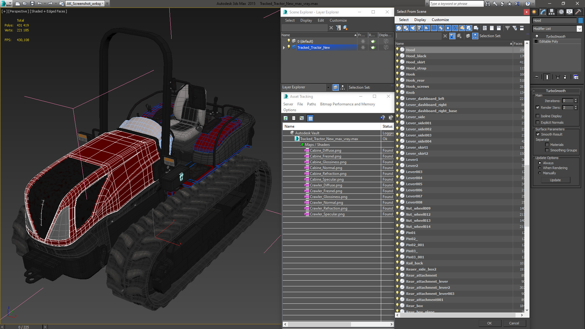 Tracked Tractor New 3D model