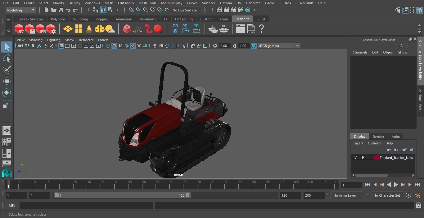Tracked Tractor New 3D model