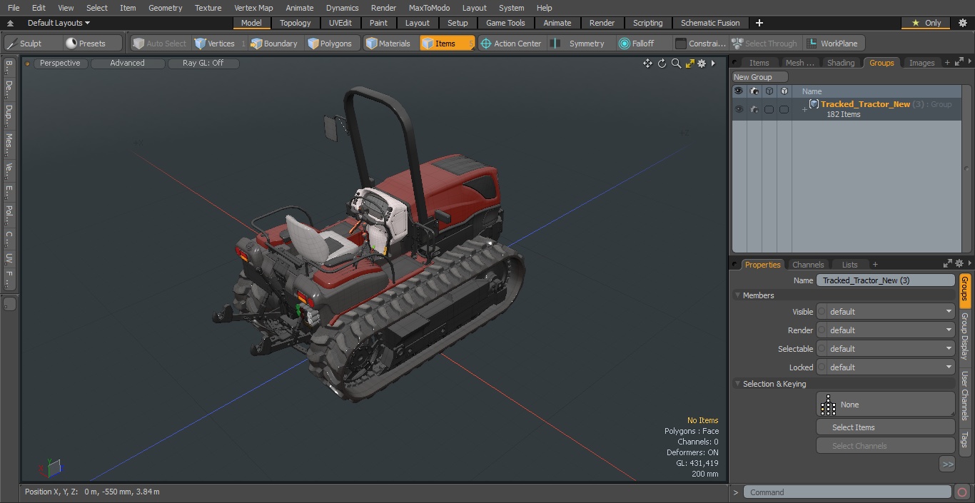 Tracked Tractor New 3D model