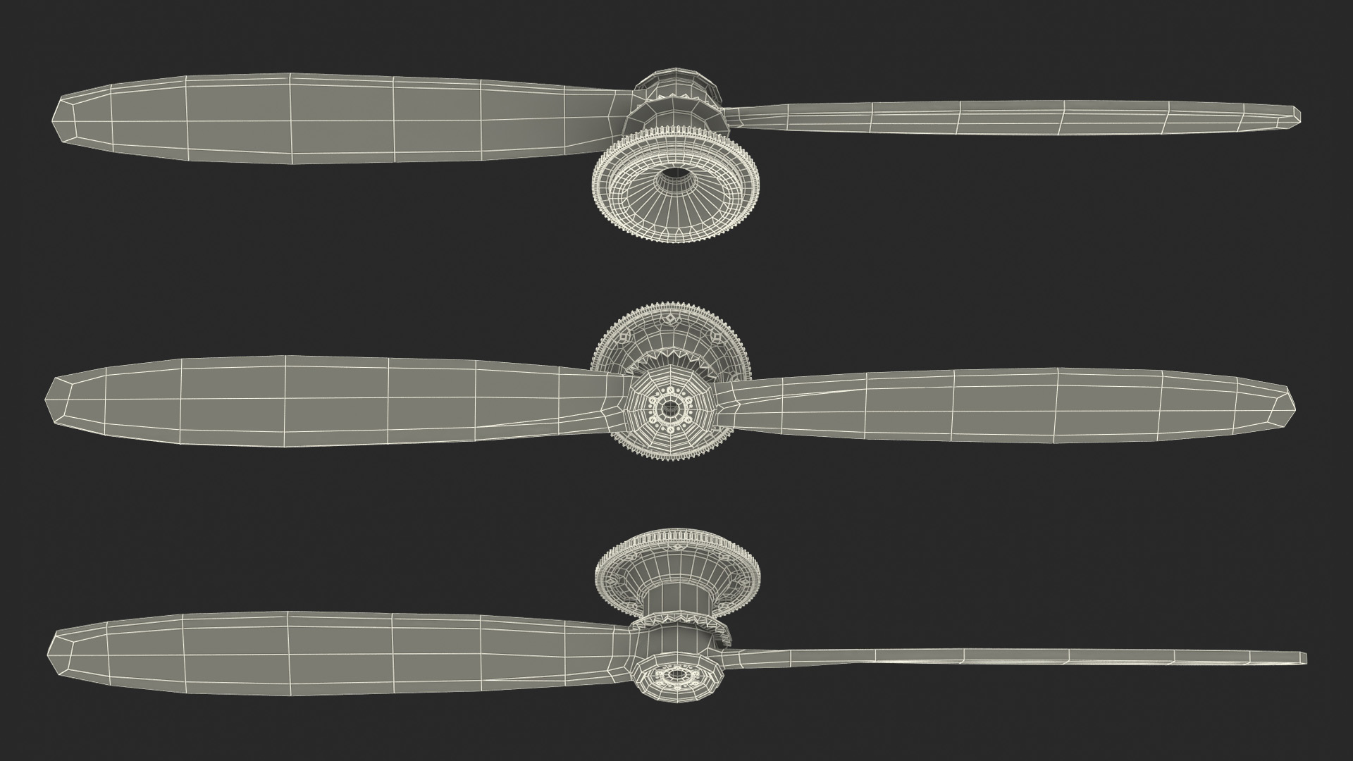Airplane Propeller Two Blades 3D model