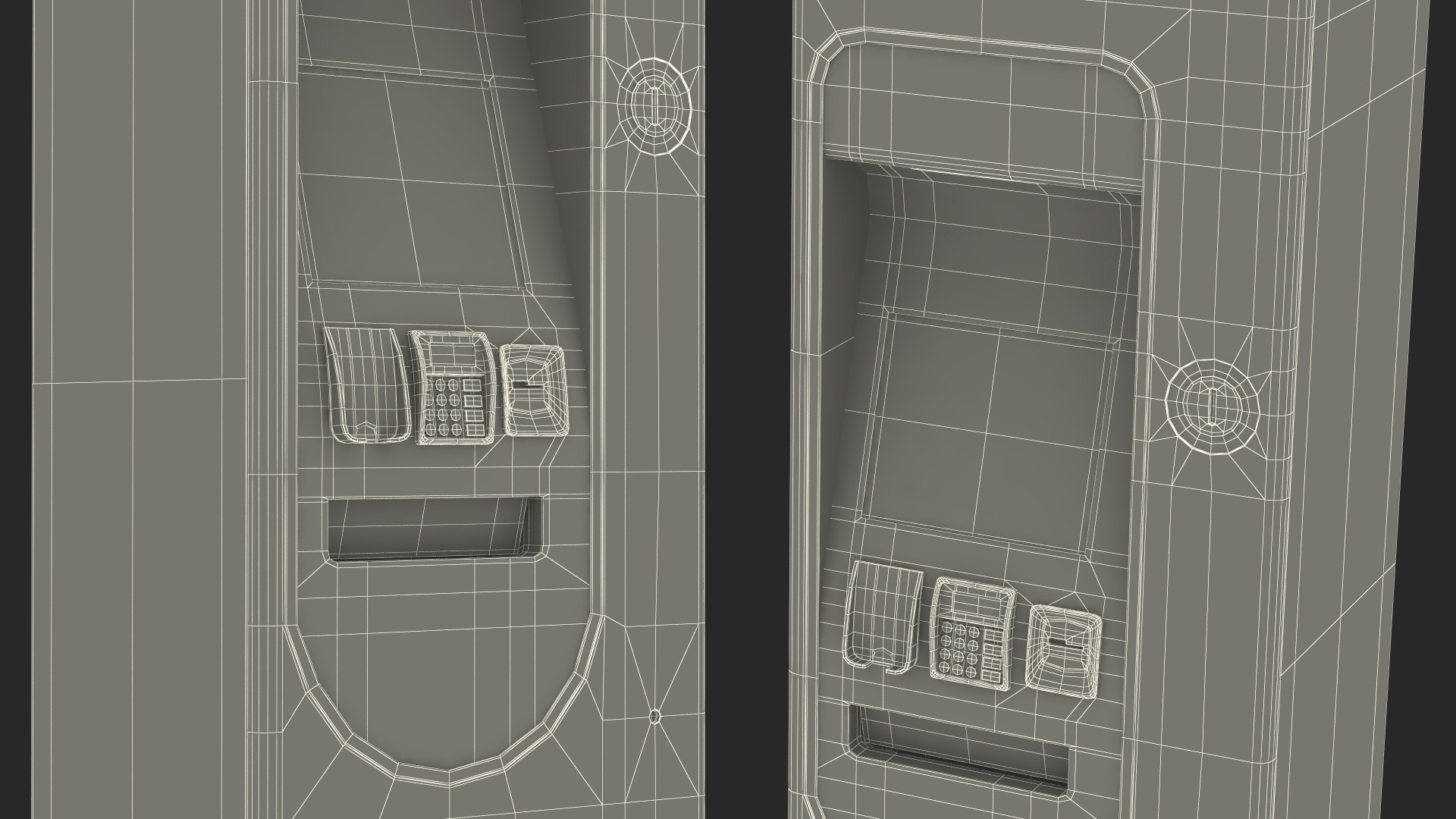 3D Card or Cash Ticket Machine Green model
