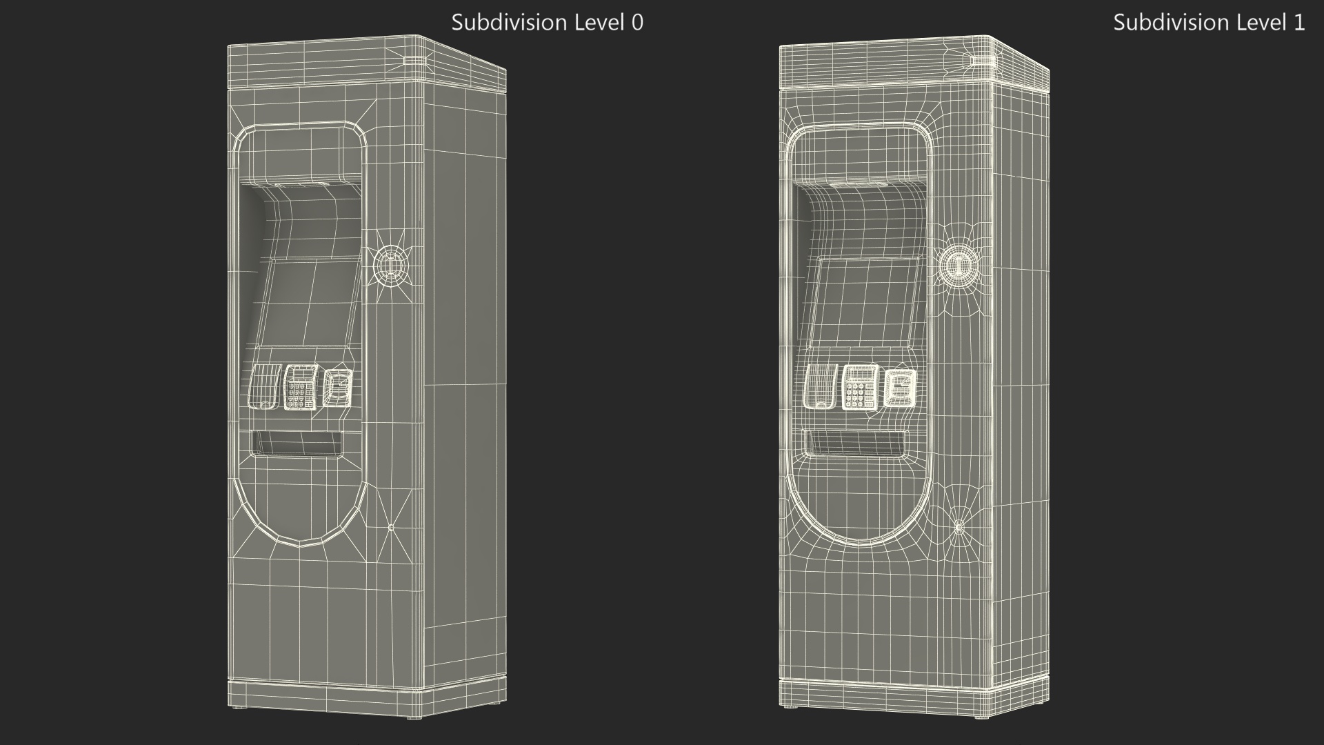 3D Card or Cash Ticket Machine Green model