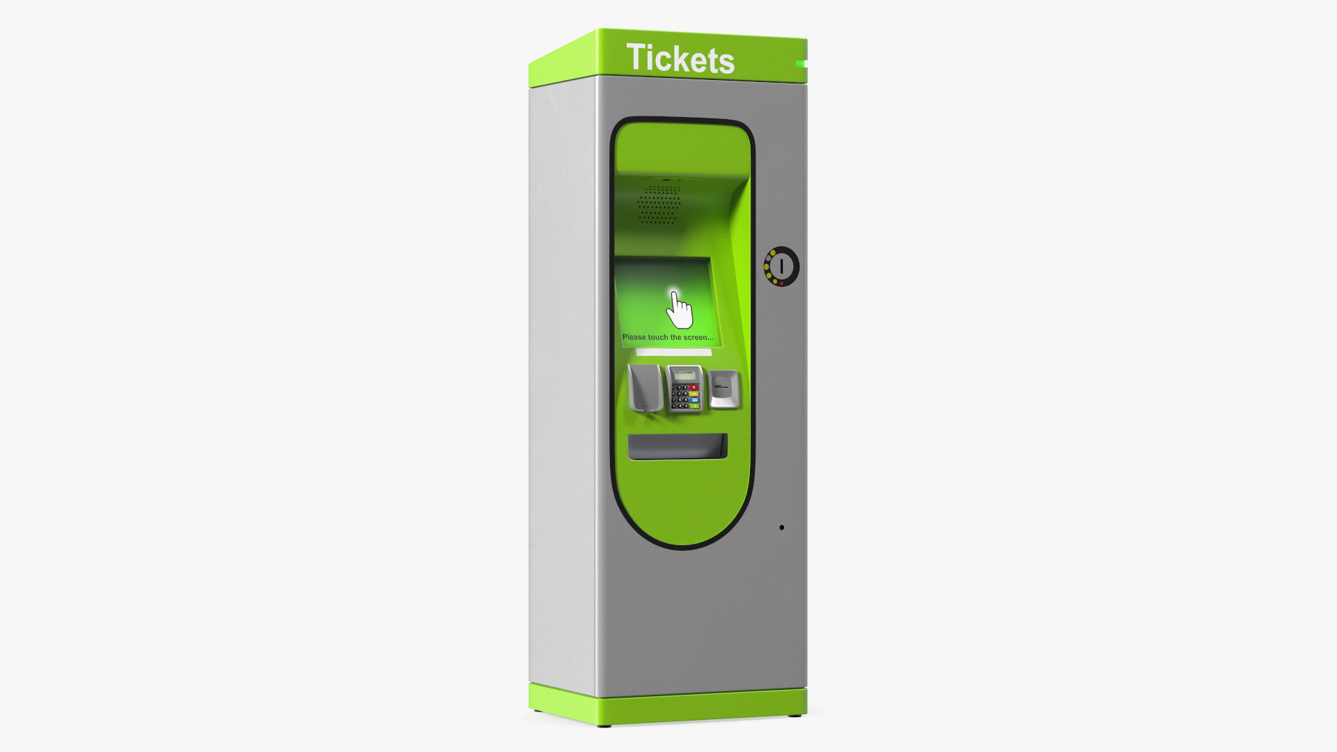 3D Card or Cash Ticket Machine Green model