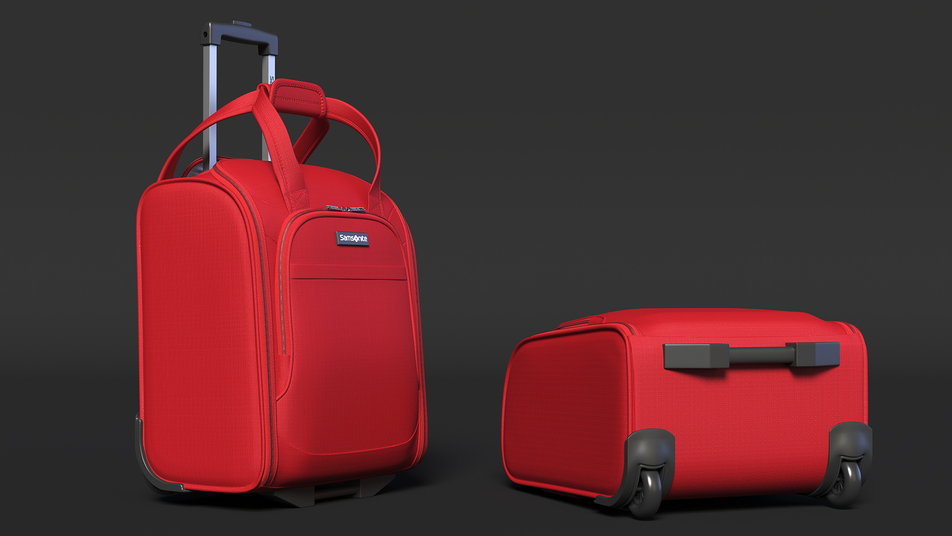 Softshell Suitcase Samsonite Red 3D