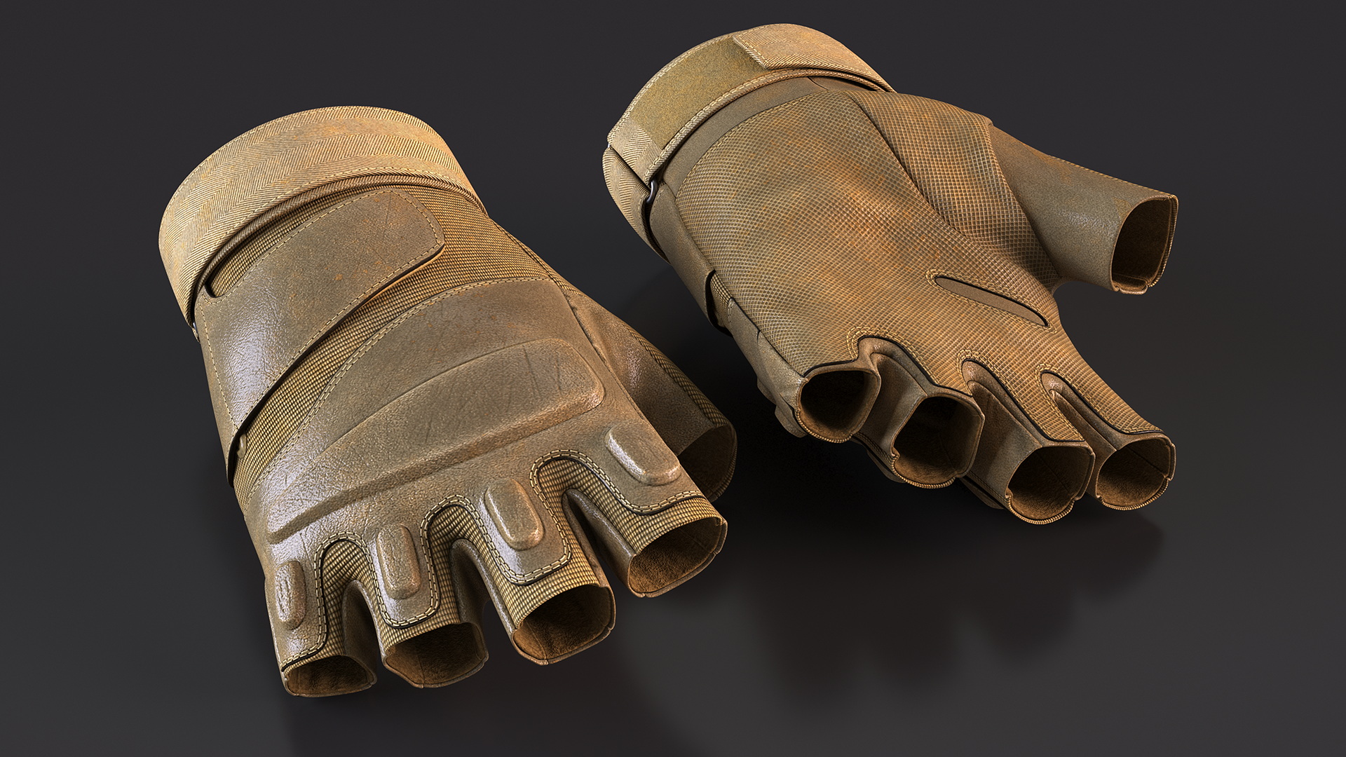 3D Tactical Fingerless Gloves
