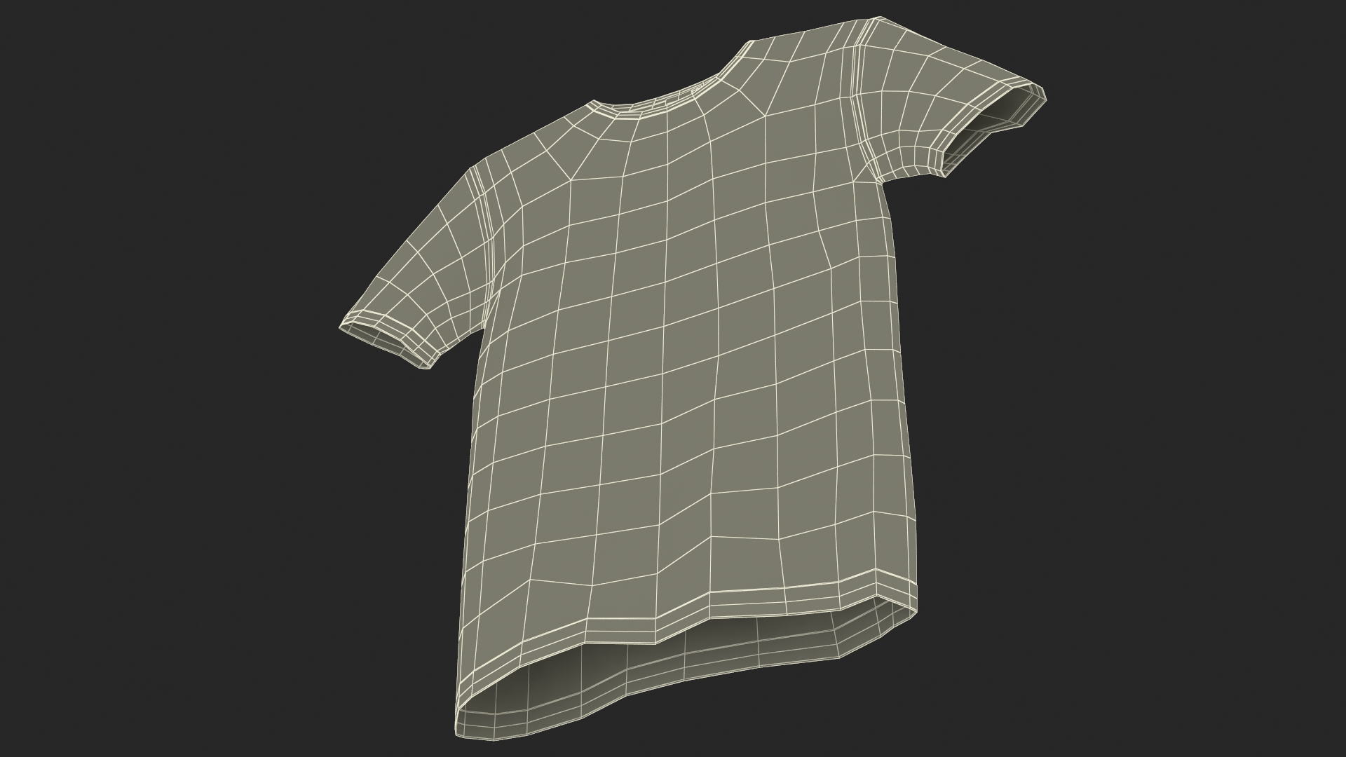 3D T-Shirt White model
