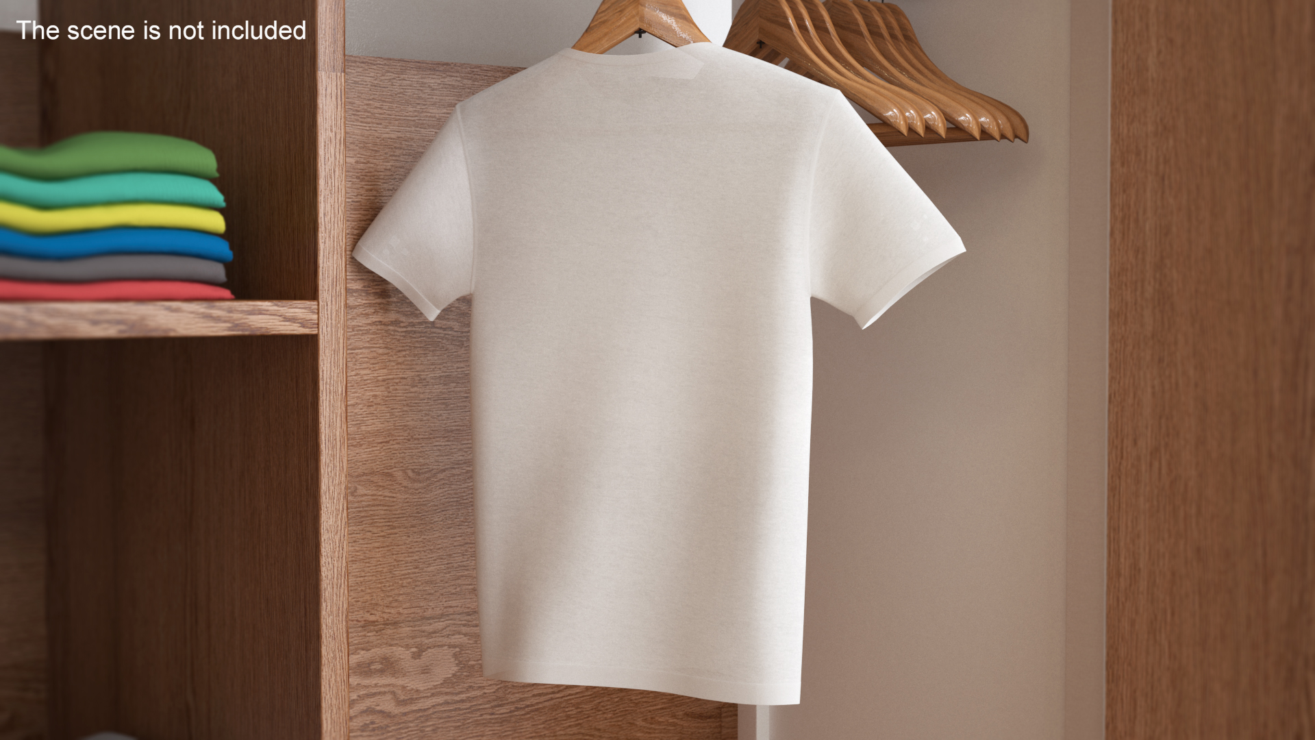 3D T-Shirt White model
