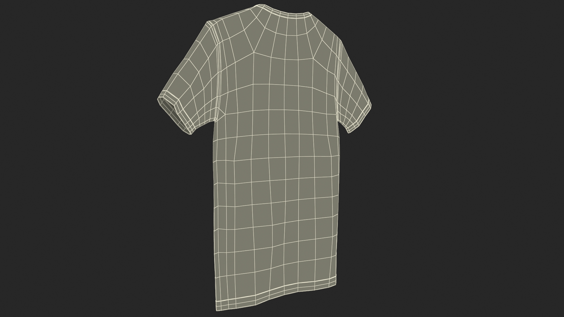 3D T-Shirt White model