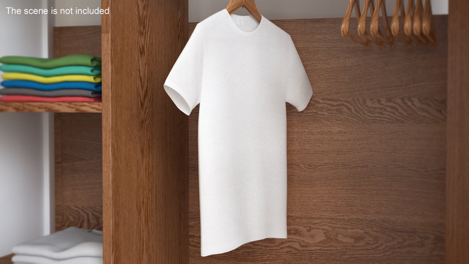 3D T-Shirt White model