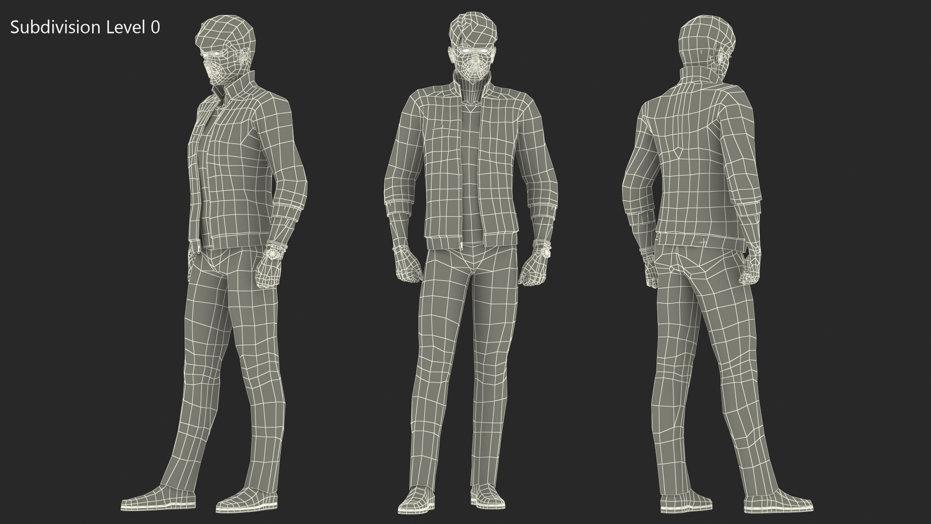 3D model Teenage Boy Street Clothes Standing Pose