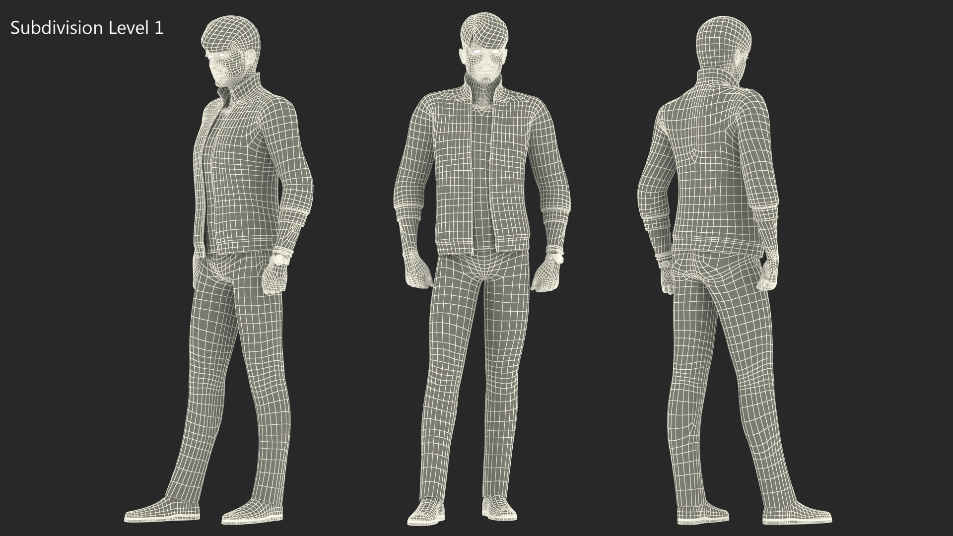 3D model Teenage Boy Street Clothes Standing Pose
