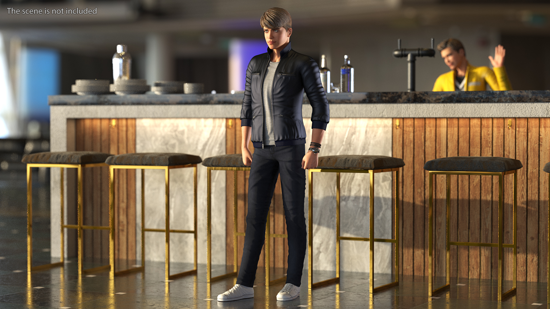 3D model Teenage Boy Street Clothes Standing Pose