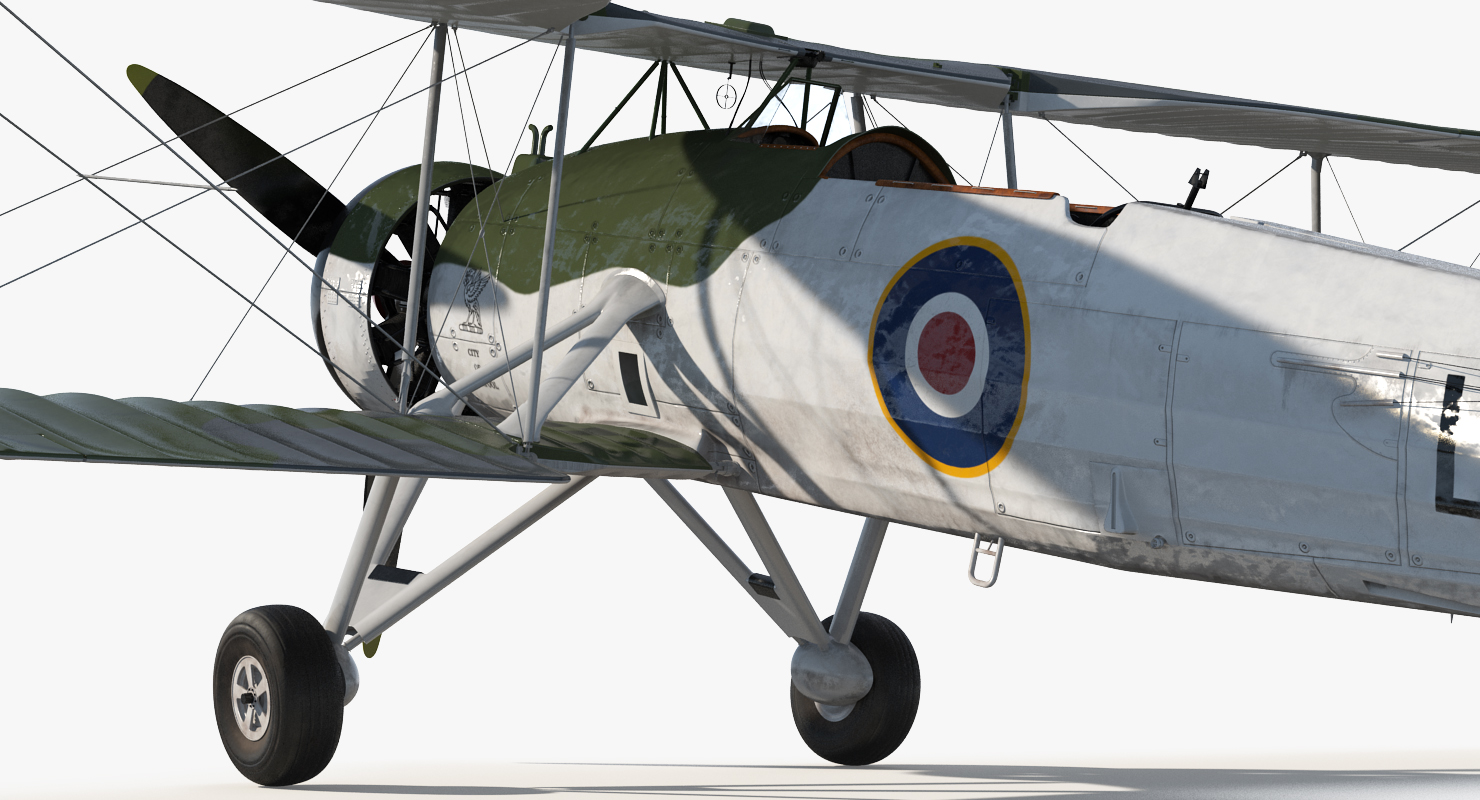 Biplane Torpedo Bomber Fairey Swordfish 3D model