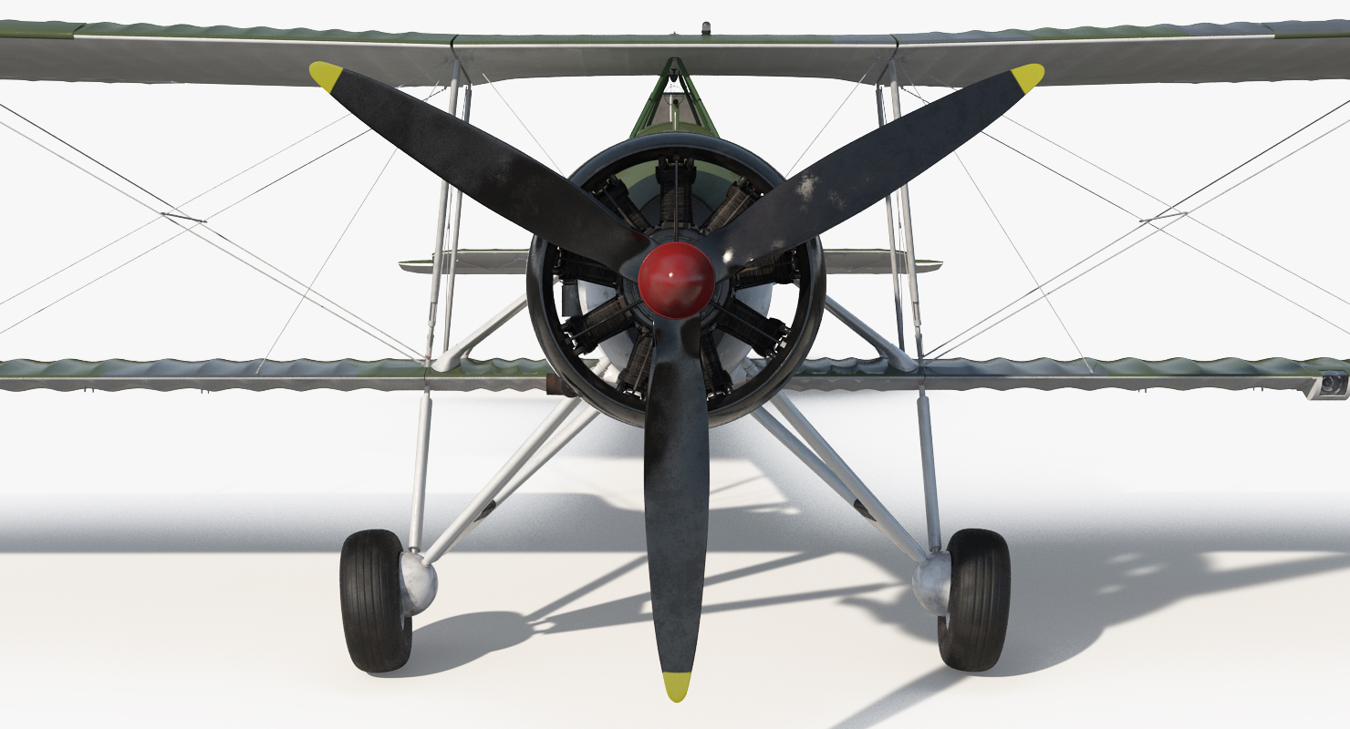 Biplane Torpedo Bomber Fairey Swordfish 3D model