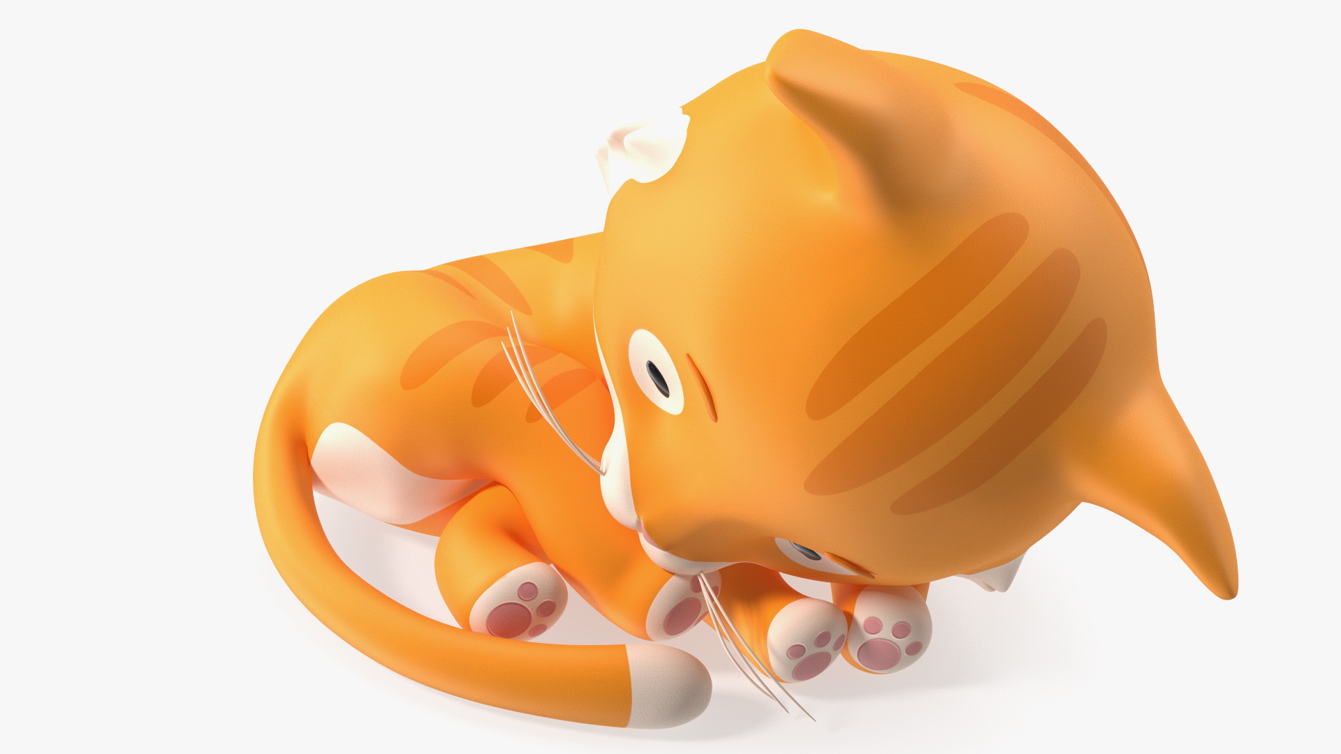 3D Sleeping Funny Cartoon Cat