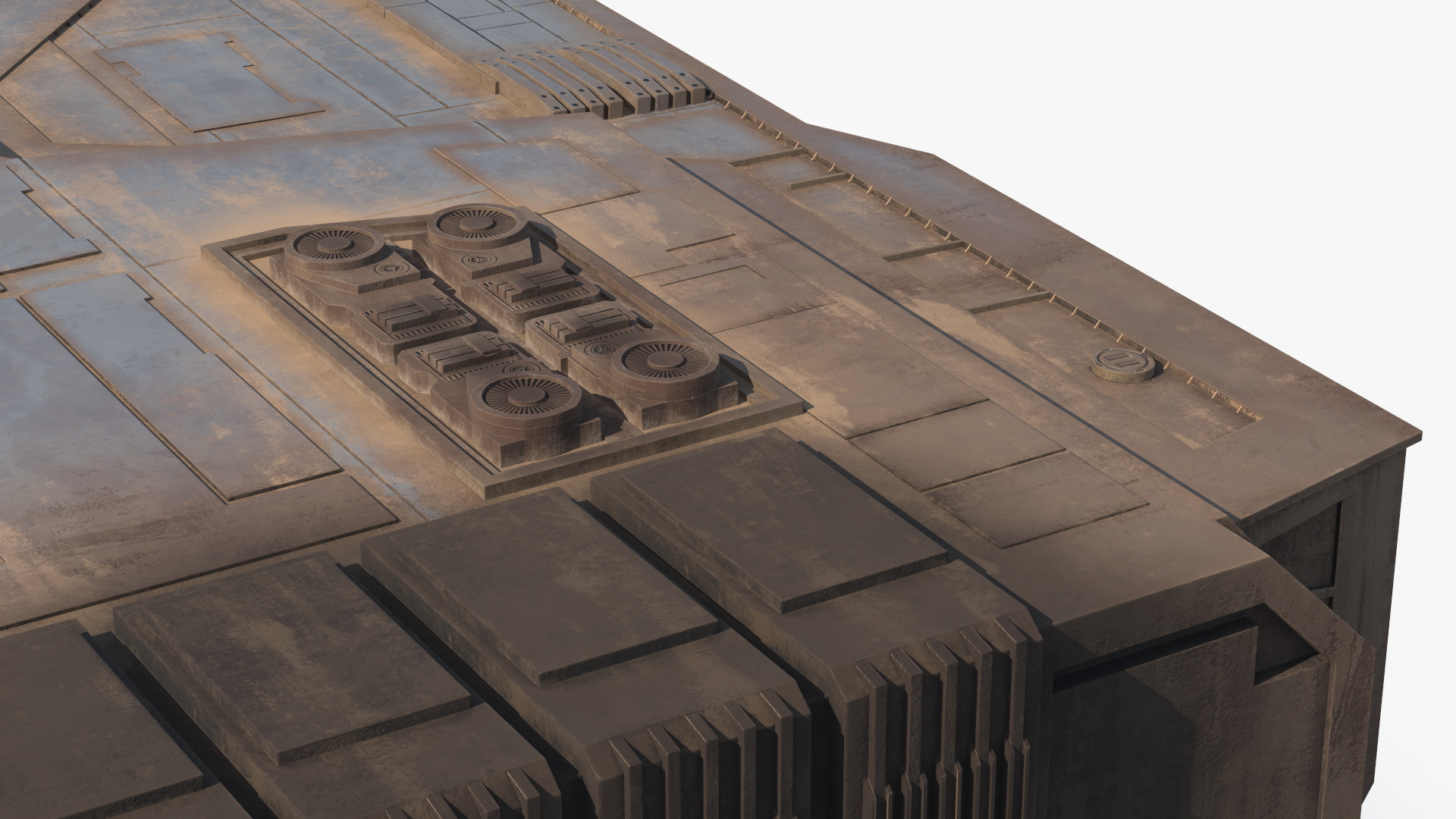 3D model Futuristic Desert Harvester in Sand Dune