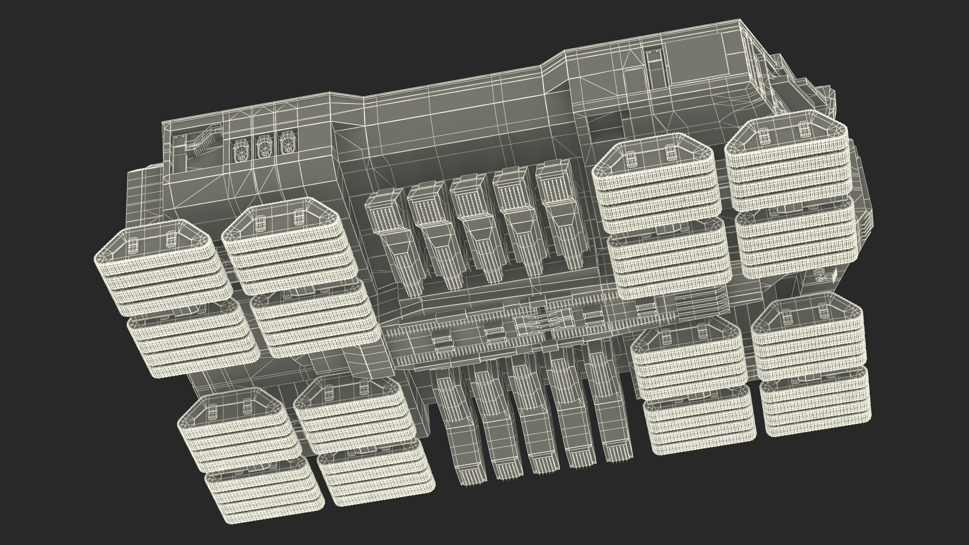 3D model Futuristic Desert Harvester in Sand Dune