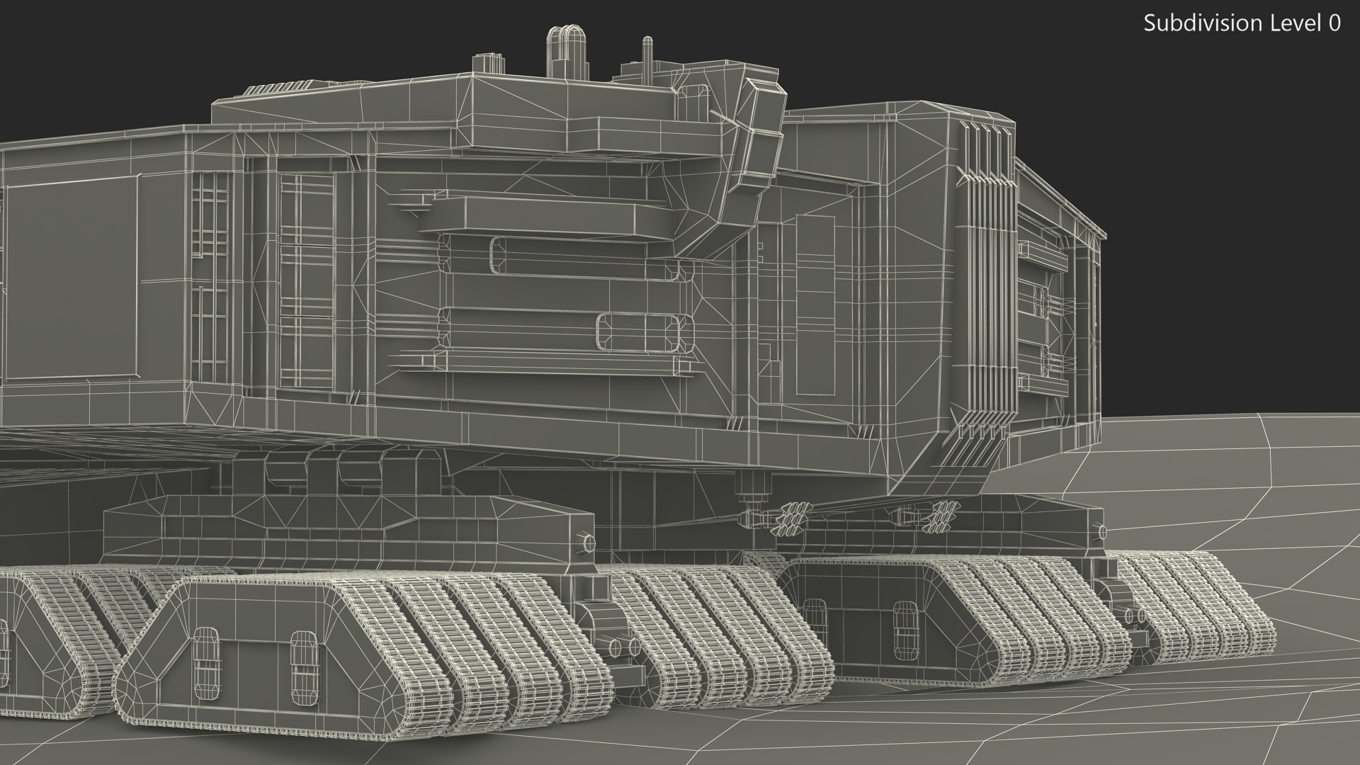 3D model Futuristic Desert Harvester in Sand Dune