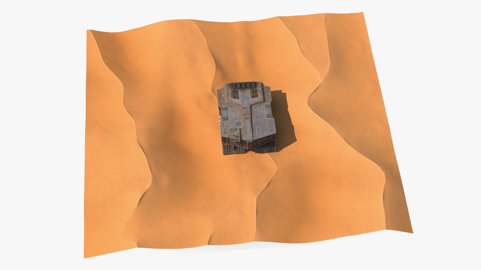 3D model Futuristic Desert Harvester in Sand Dune