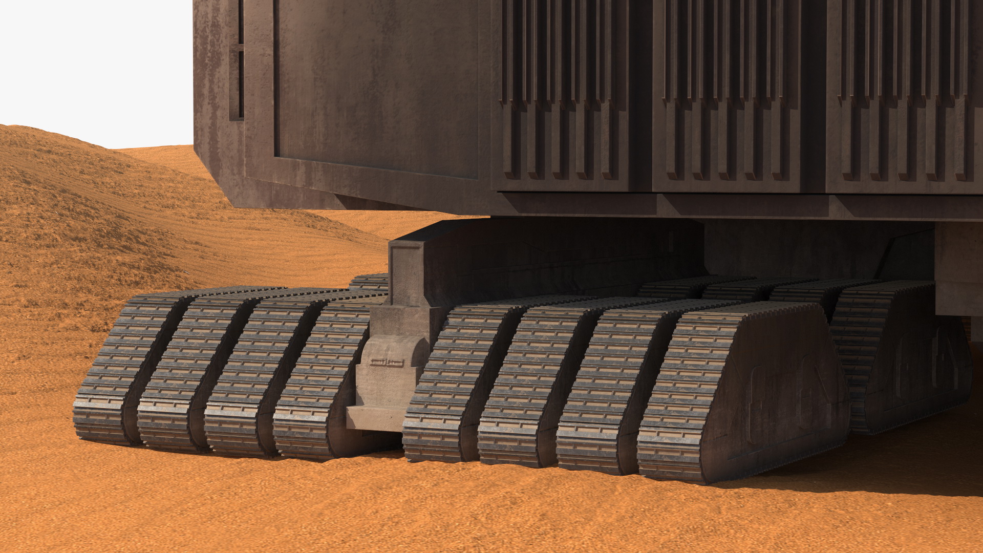 3D model Futuristic Desert Harvester in Sand Dune