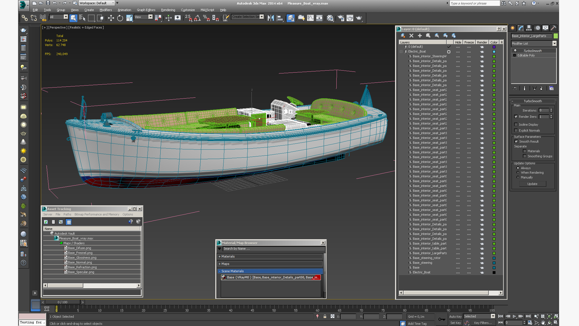 3D Pleasure Boat model