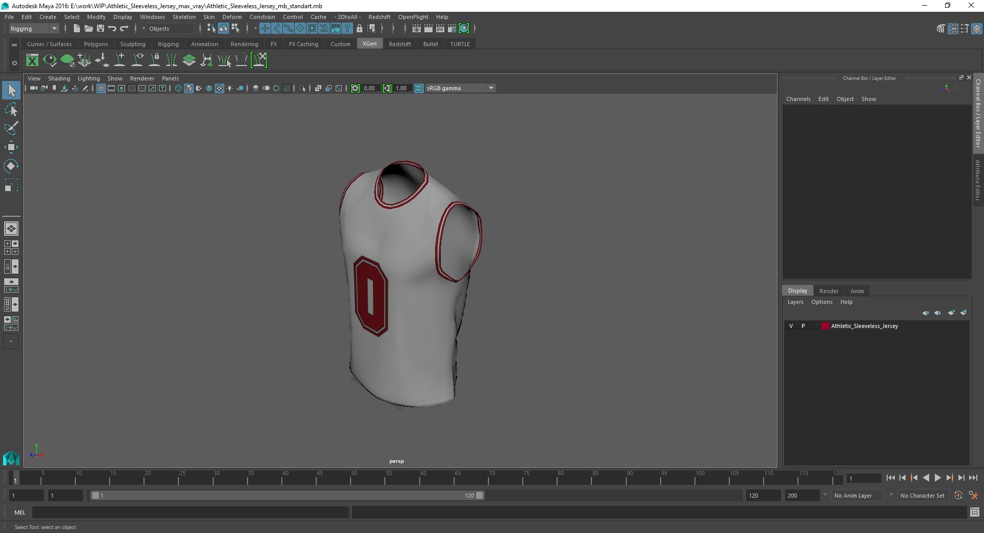3D Athletic Sleeveless Jersey