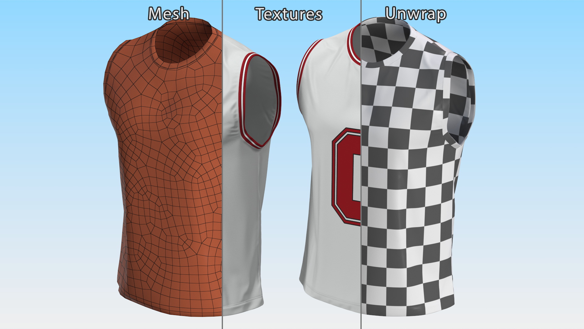 3D Athletic Sleeveless Jersey