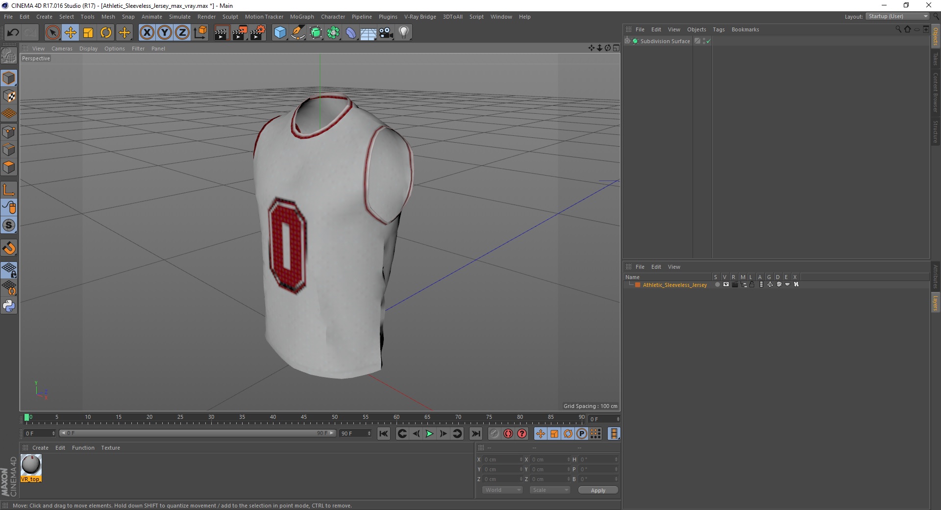 3D Athletic Sleeveless Jersey