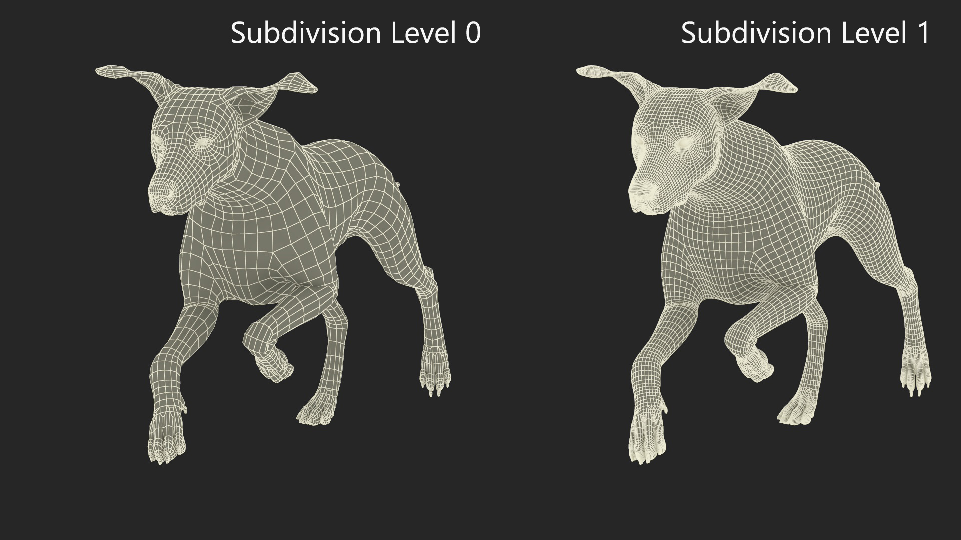 Running Spotted Dalmatian Dog 3D model