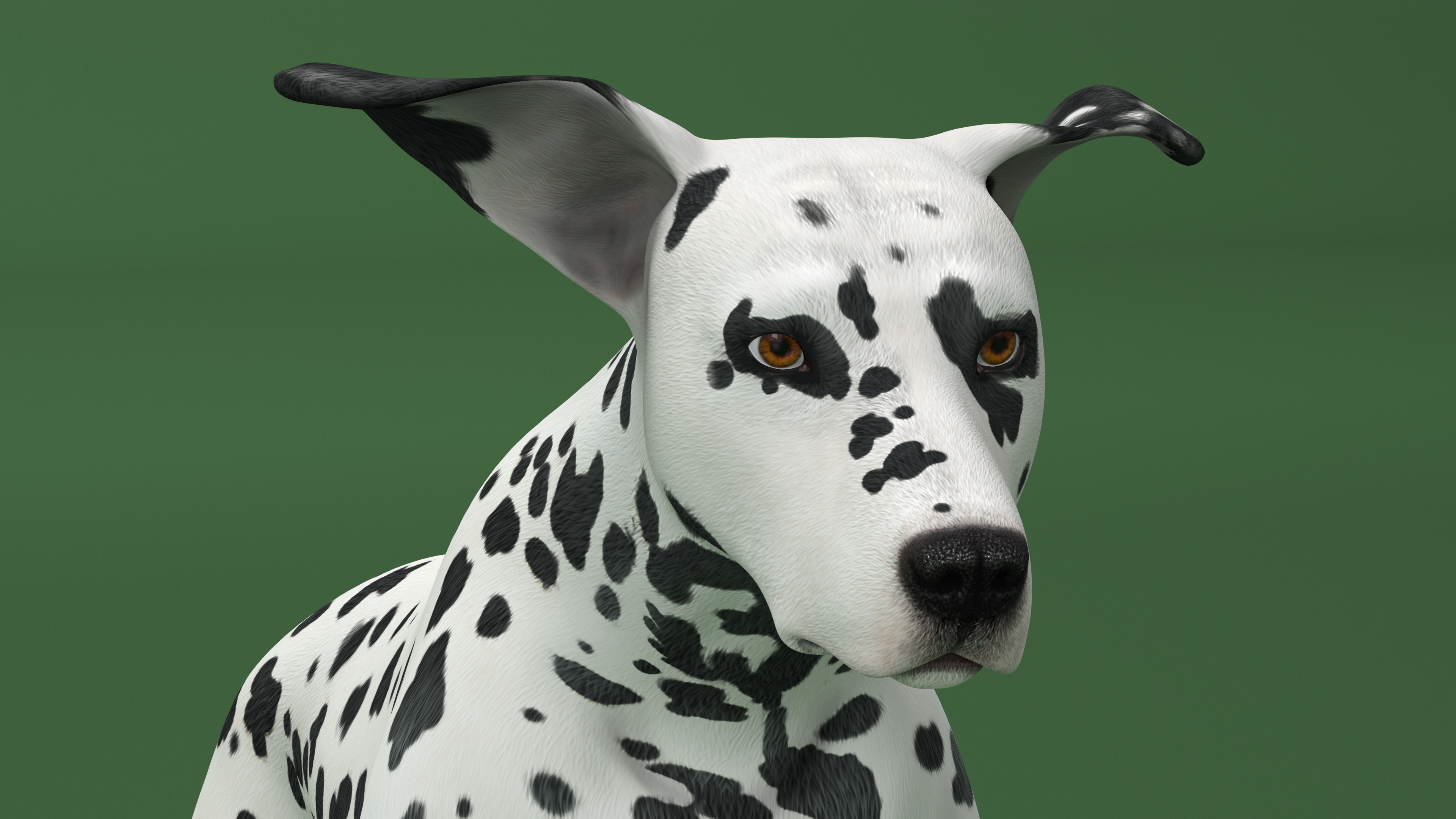 Running Spotted Dalmatian Dog 3D model