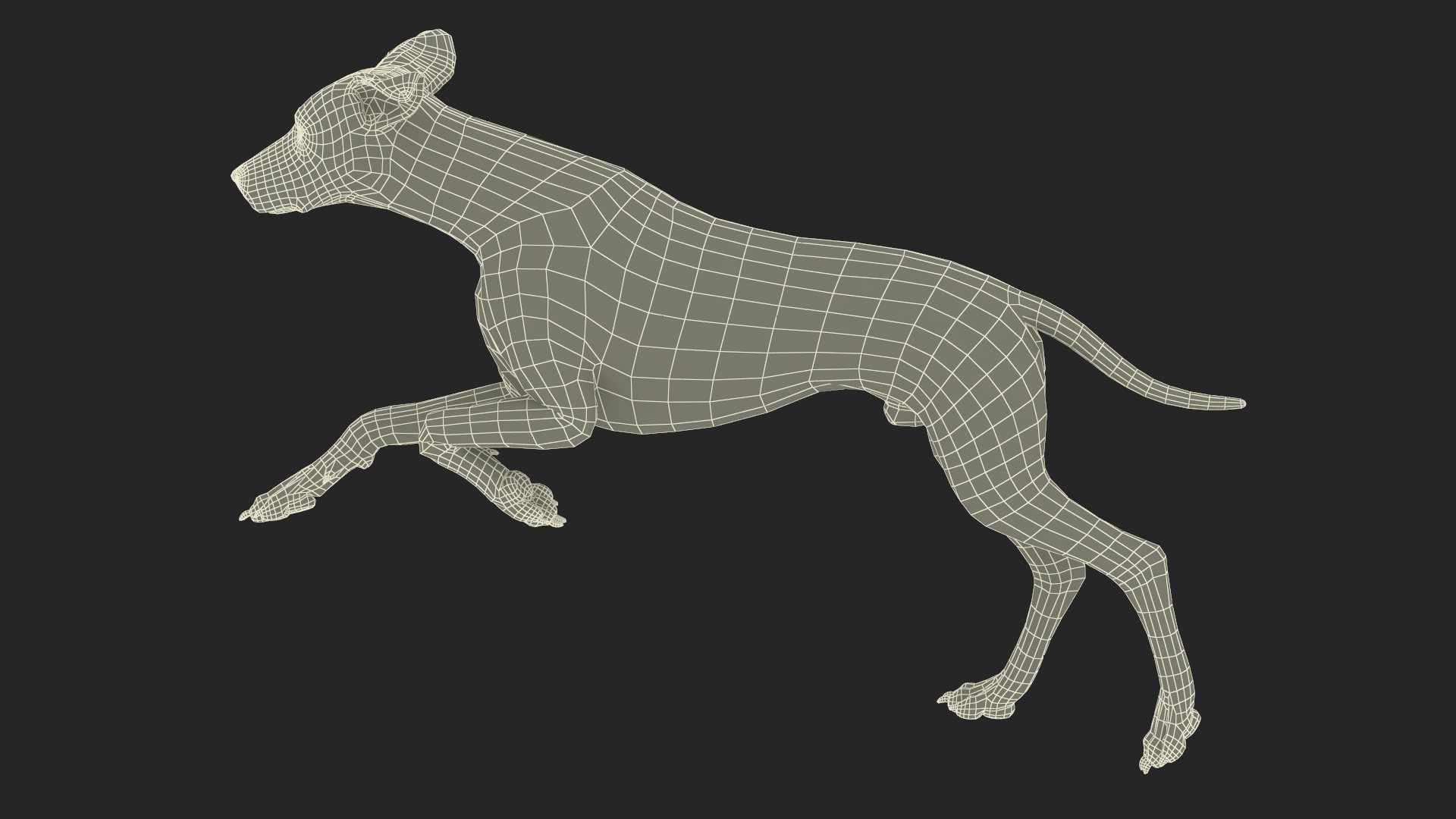 Running Spotted Dalmatian Dog 3D model