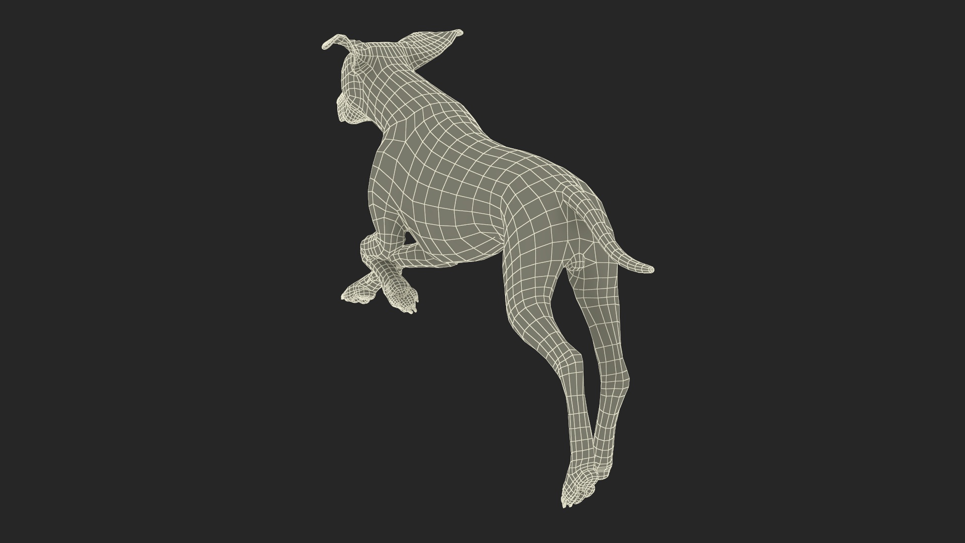 Running Spotted Dalmatian Dog 3D model