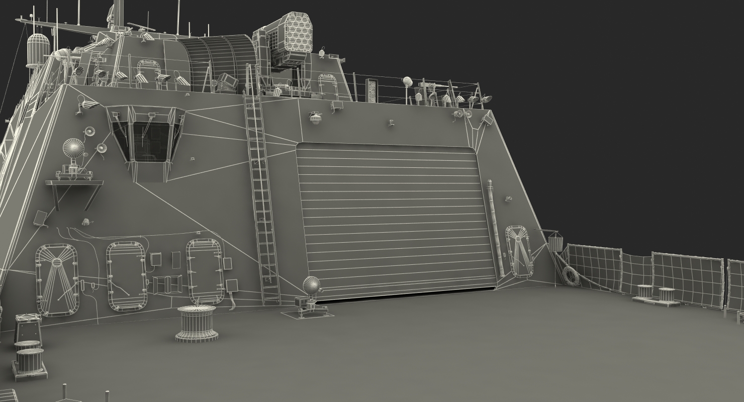 3D LCS 1 USS Freedom Littoral Combat Lead Ship model