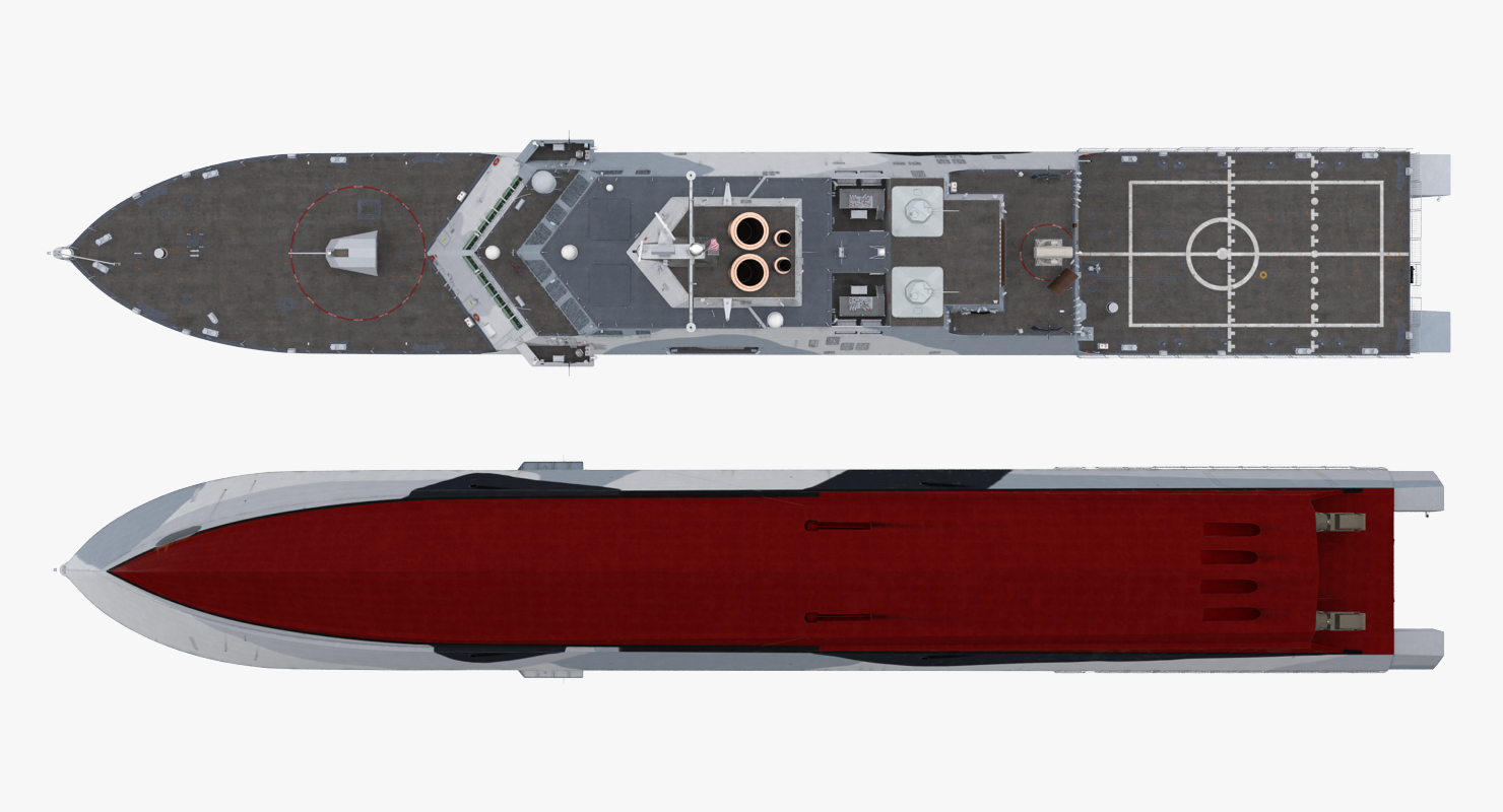 3D LCS 1 USS Freedom Littoral Combat Lead Ship model